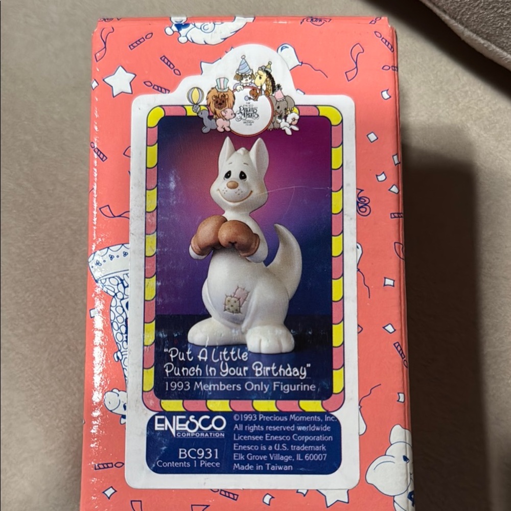 Put a little punch in your birthday, Enesco Precious Moments Figurine
